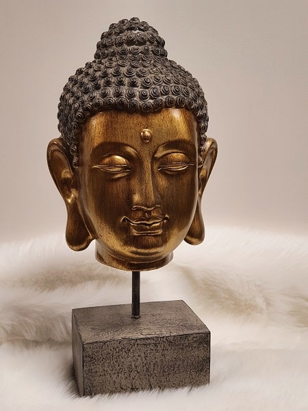 Boeddha hoofd goud op hetengelenhuisje.com